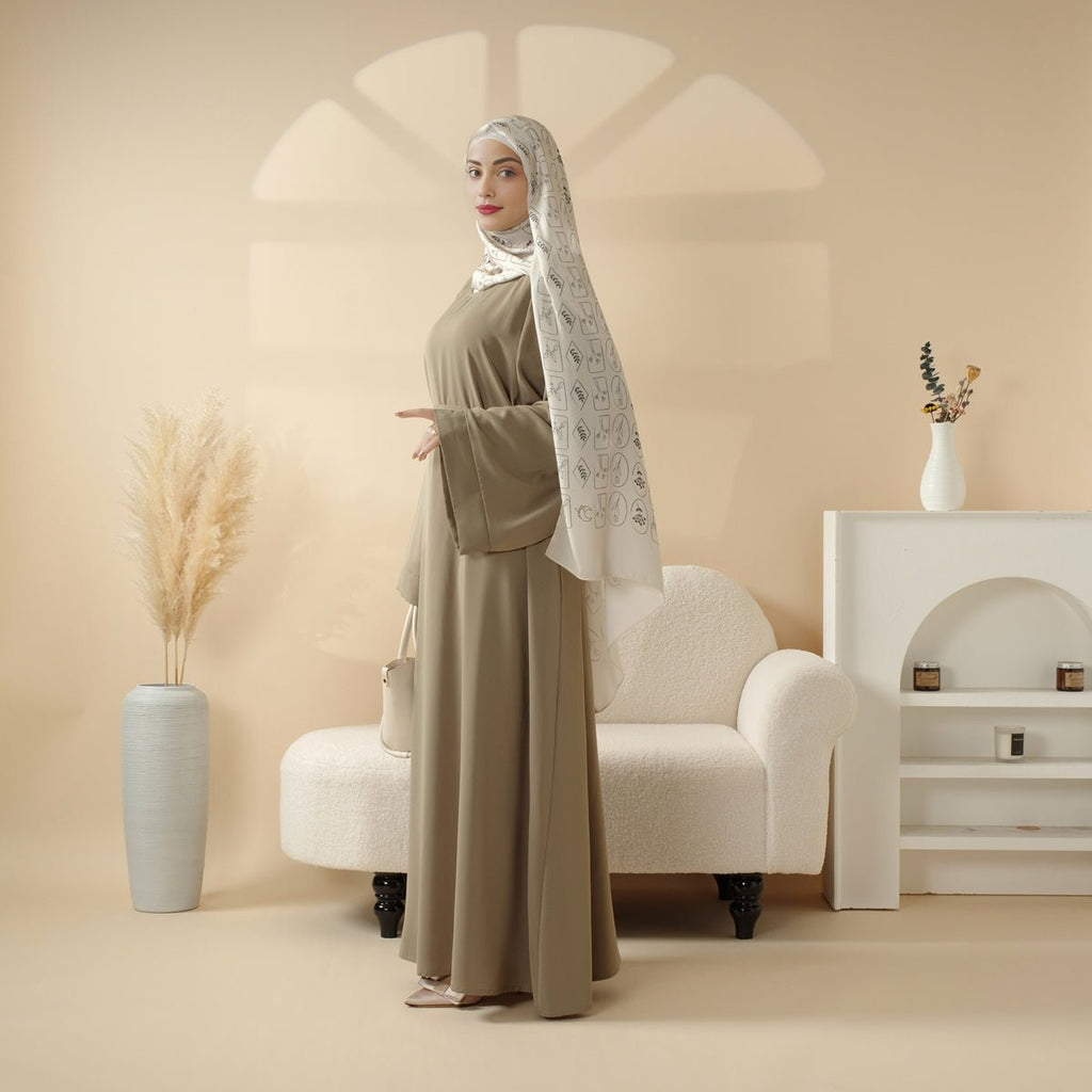 Essential Premium Loose Fit Abaya 2-Piece Set with Versatile Pockets (MA120)