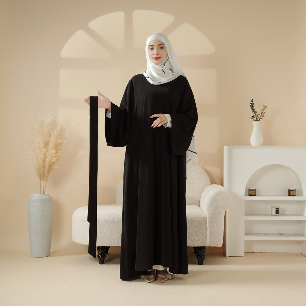Essential Premium Loose Fit Abaya 2-Piece Set with Versatile Pockets (MA120)