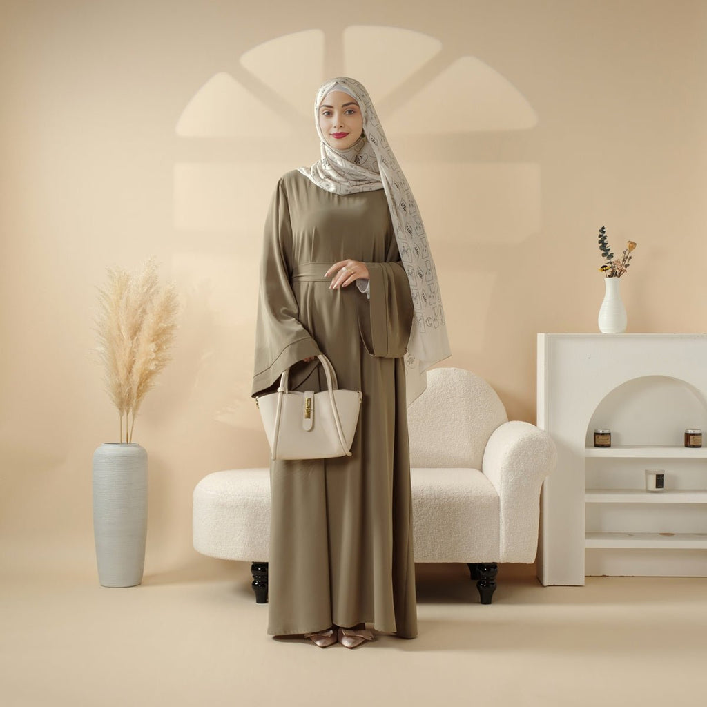 Essential Premium Loose Fit Abaya 2-Piece Set with Versatile Pockets (MA120)