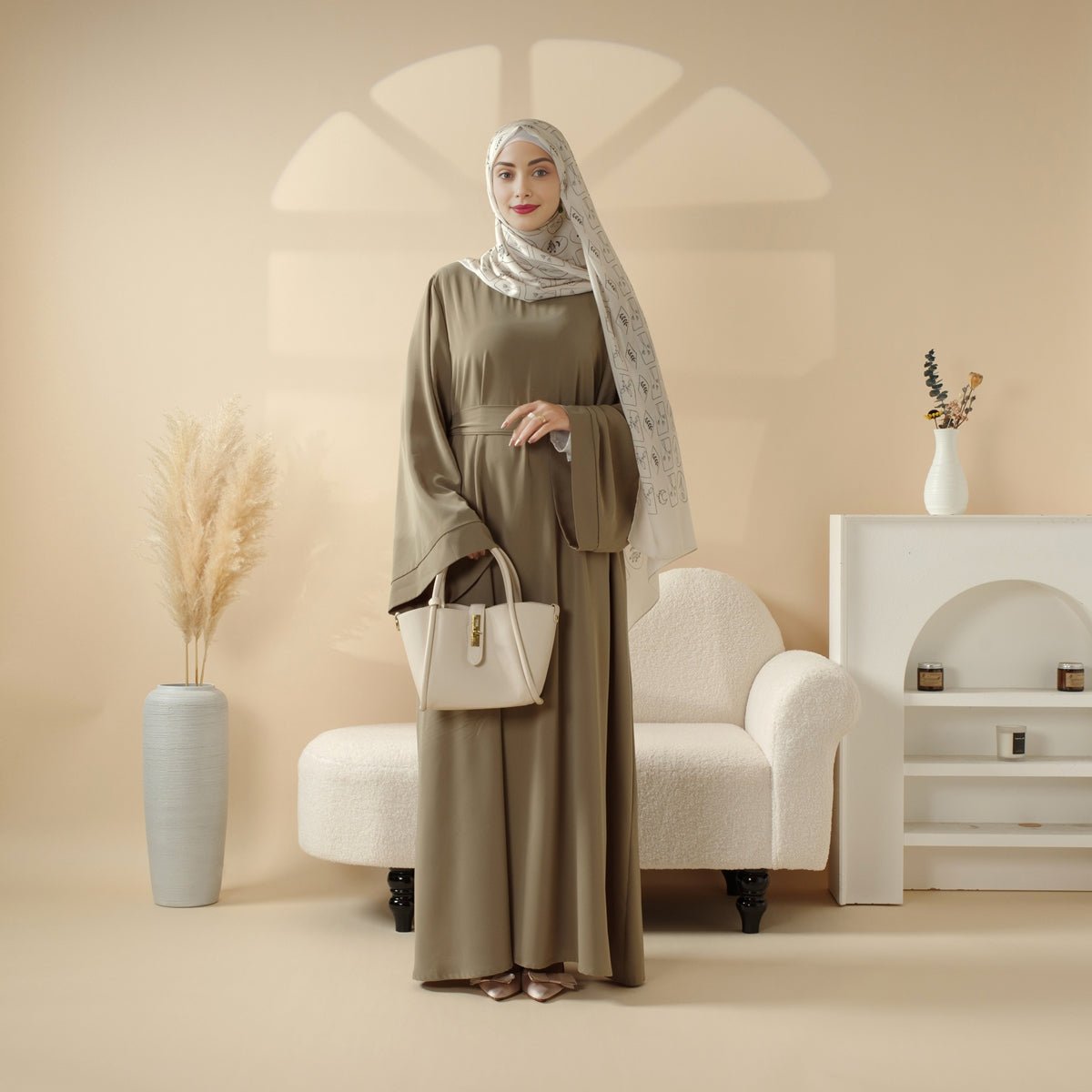 Essential Premium Loose Fit Abaya 2-Piece Set with Versatile Pockets (MA120)