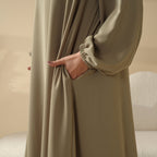 Essential Premium Versatile Pockets Umbrella Cut Abaya (MA113) Mariam's Collection