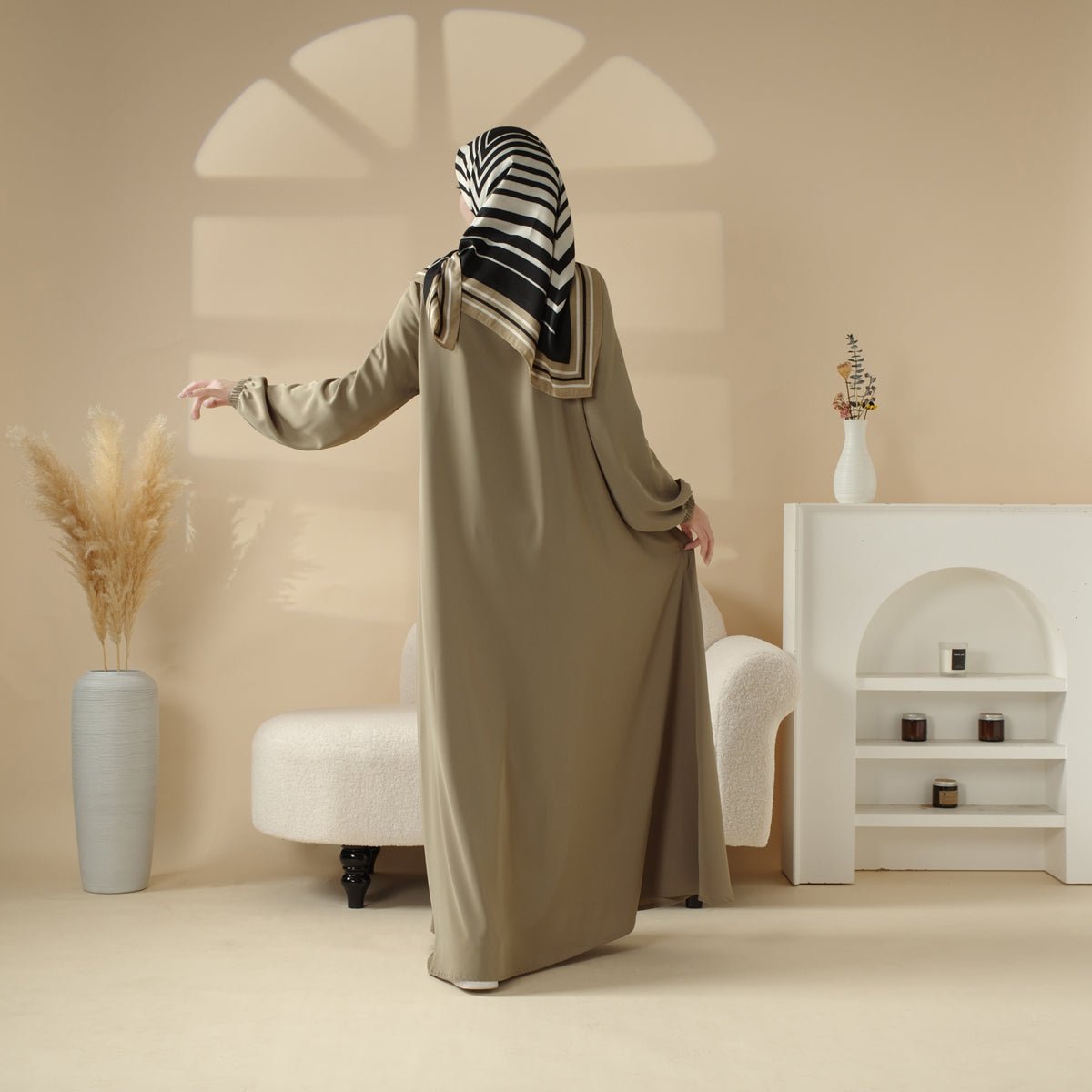 Essential Premium Versatile Pockets Umbrella Cut Abaya (MA113) Mariam's Collection