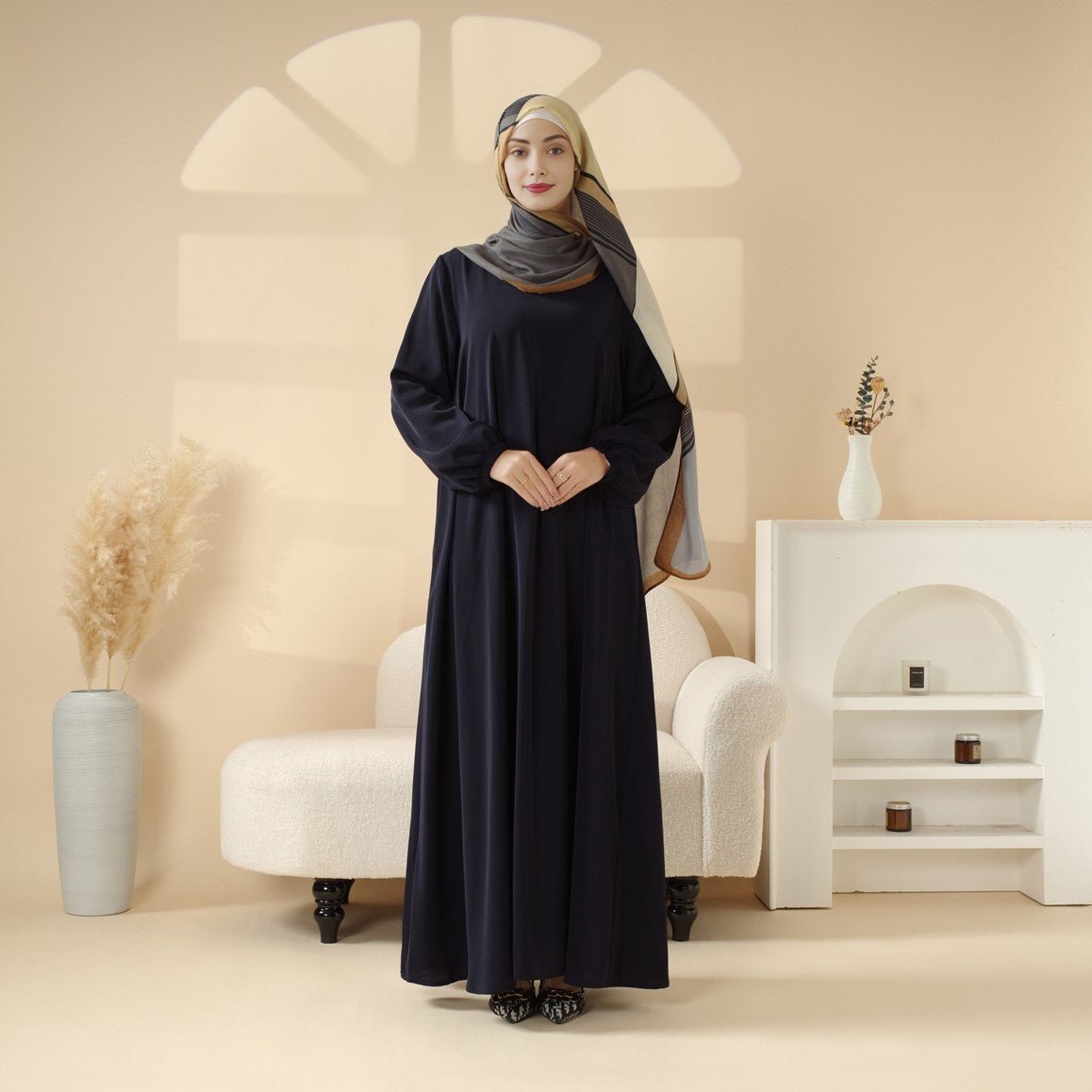 Essential Premium Versatile Pockets Umbrella Cut Abaya (MA113) Mariam's Collection