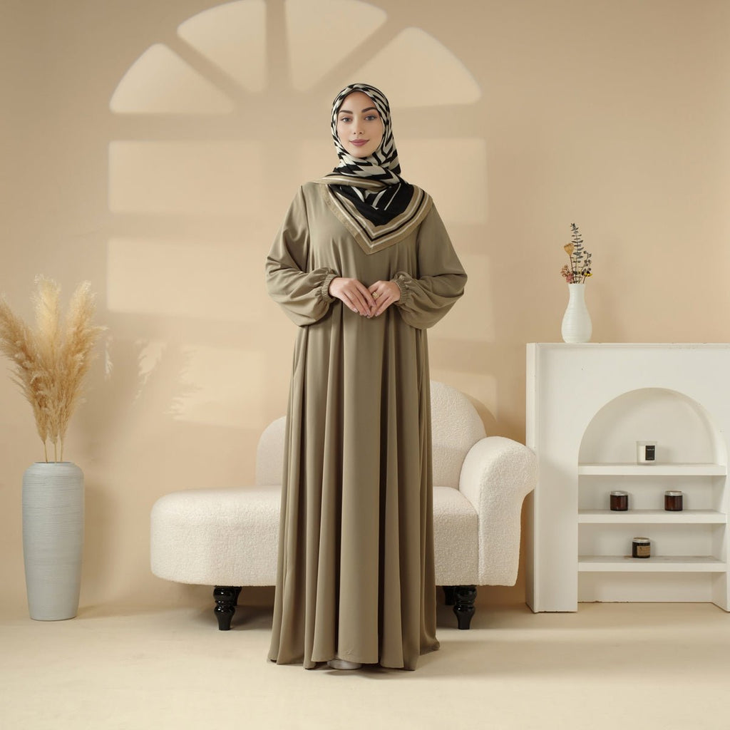 Essential Premium Versatile Pockets Umbrella Cut Abaya (MA113) Mariam's Collection