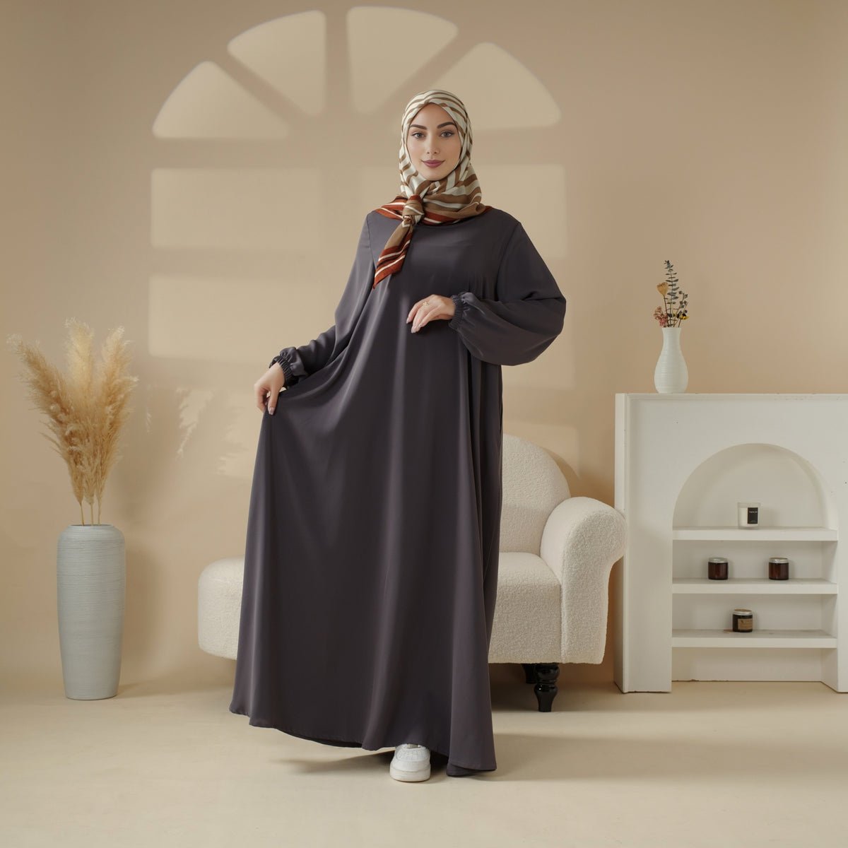 Essential Premium Versatile Pockets Umbrella Cut Abaya (MA113) Mariam's Collection