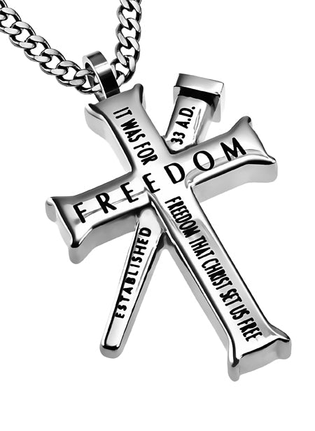 Established Silver Cross Necklace KingdomWear
