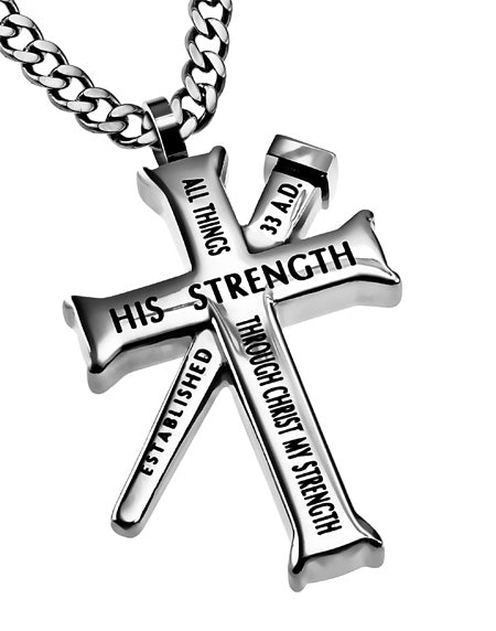 Established Silver Cross Necklace KingdomWear