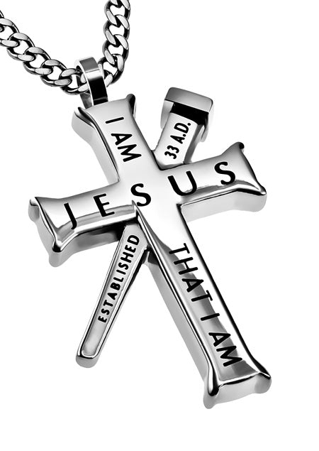 Established Silver Cross Necklace KingdomWear
