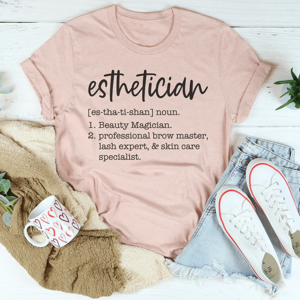 Esthetician Beauty Magician Tee Peachy Sunday