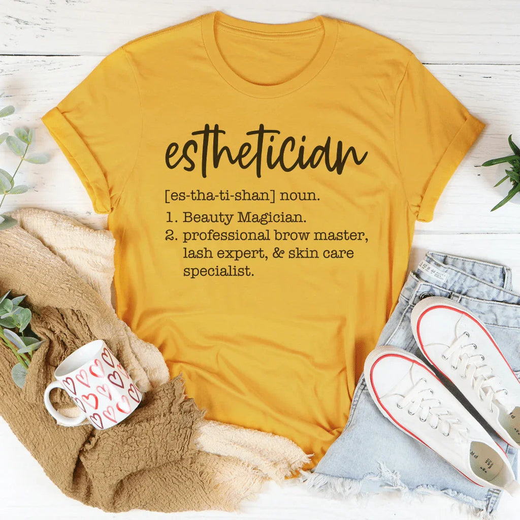 Esthetician Beauty Magician Tee Peachy Sunday