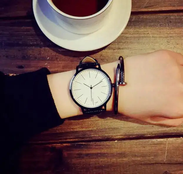 Vintage Leather Korean Style Quartz Couple Watches