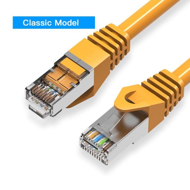 Ethernet Cable CAT6A 10Gbps RJ 45 Network Cable Lan RJ45 Patch Cord Router CAT 6 Cable Professional LAN Shielded Cable Gold Plated RJ45 Connector For Gaming Laptop Stevvex