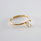Ethiopian Opal 14K Gold Filled Ring Dainty Solitaire
