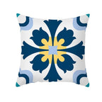 Ethnic Floral Patterns Sofa Cushion Cases Nordic Geometric Simple Blue Modern Decorative Throw Pillow Case Cushion Case For Room Bedroom Pillows Case Bohemian Decor Home Pillows 45x45CM Stevvex