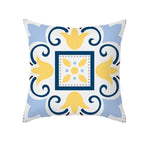 Ethnic Floral Patterns Sofa Cushion Cases Nordic Geometric Simple Blue Modern Decorative Throw Pillow Case Cushion Case For Room Bedroom Pillows Case Bohemian Decor Home Pillows 45x45CM Stevvex
