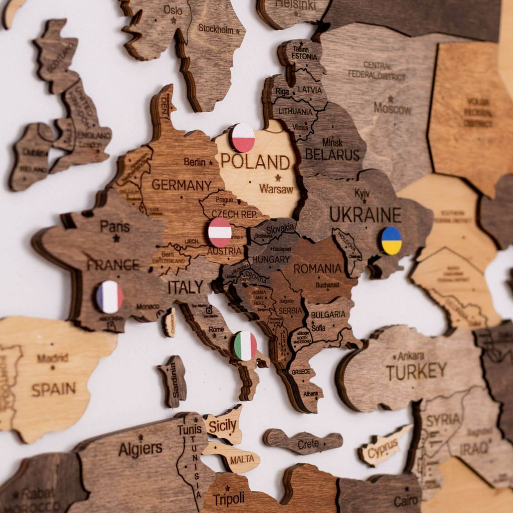 Europe Flag Pins Enjoy The Wood
