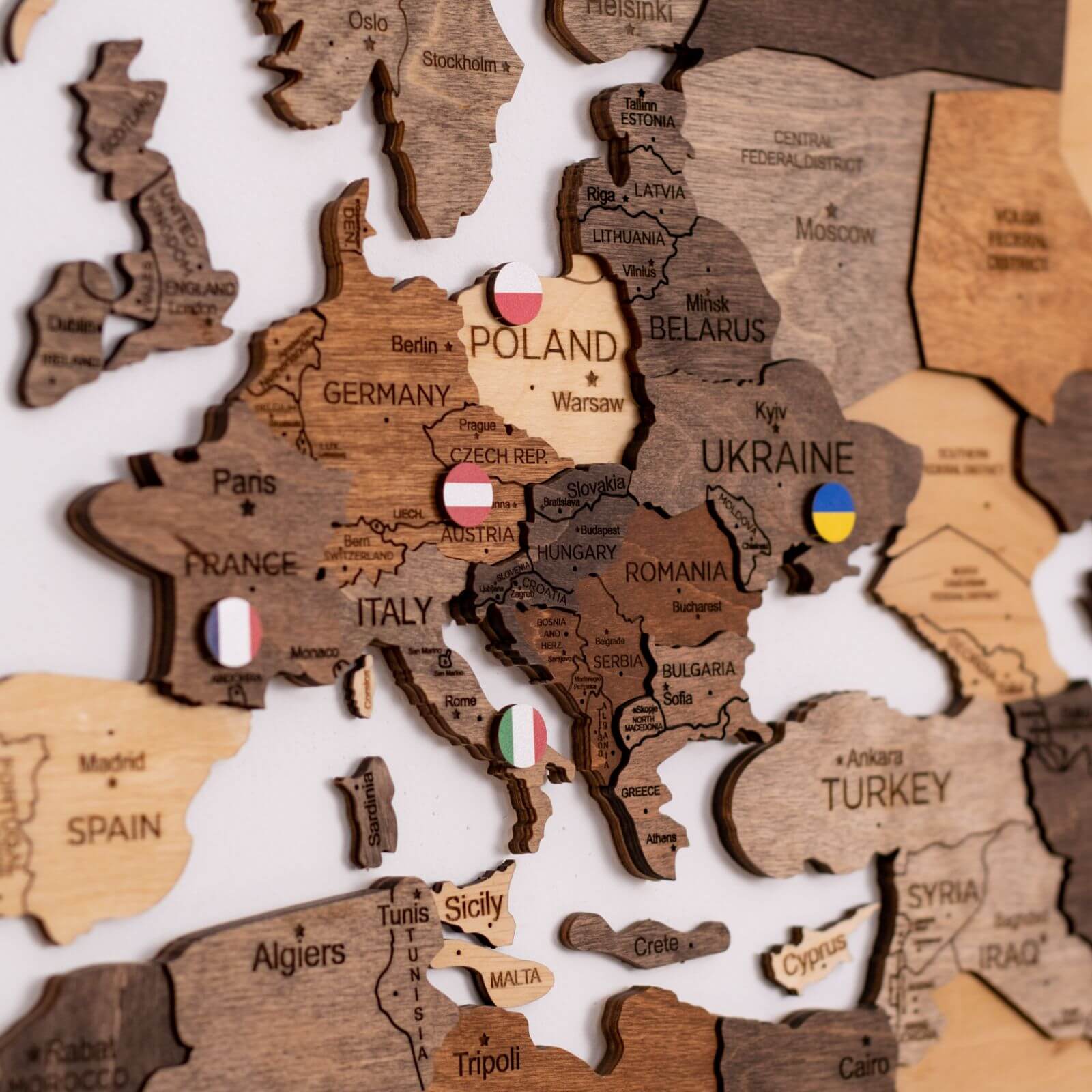 Europe Flag Pins Enjoy The Wood