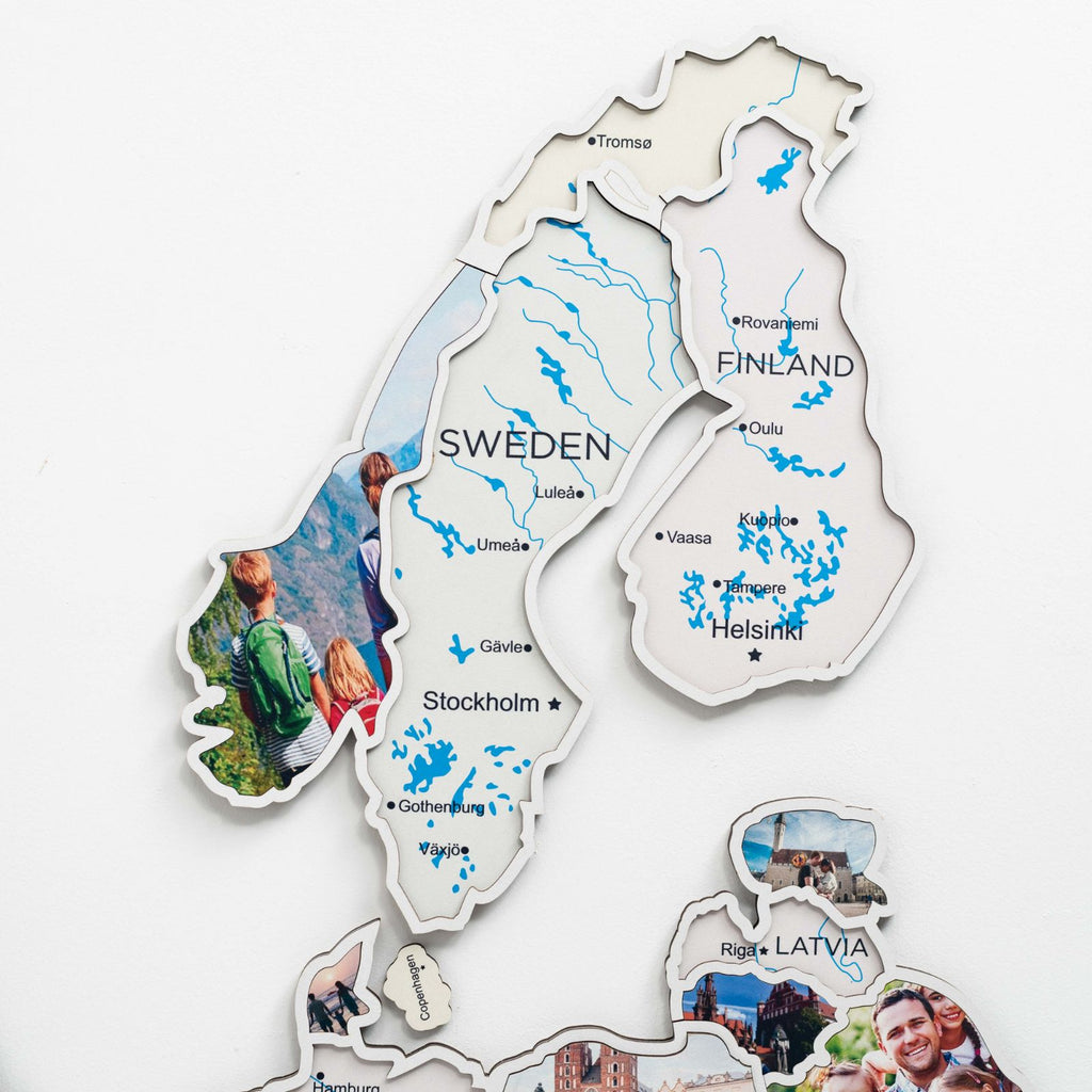 Europe Photo Map Pastel - SJB-DIAMOND ELITES