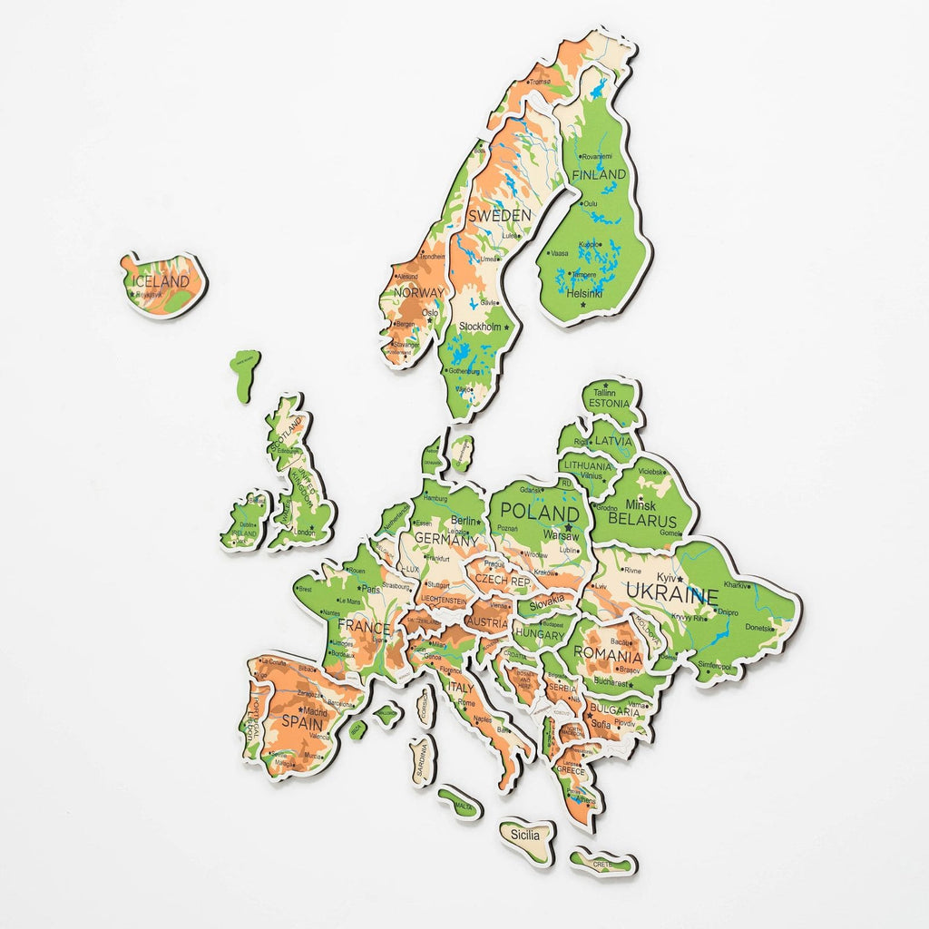 Europe Photo Map Physical - SJB-DIAMOND ELITES