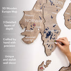 3D Europe Wooden Map Terra Enjoy The Wood