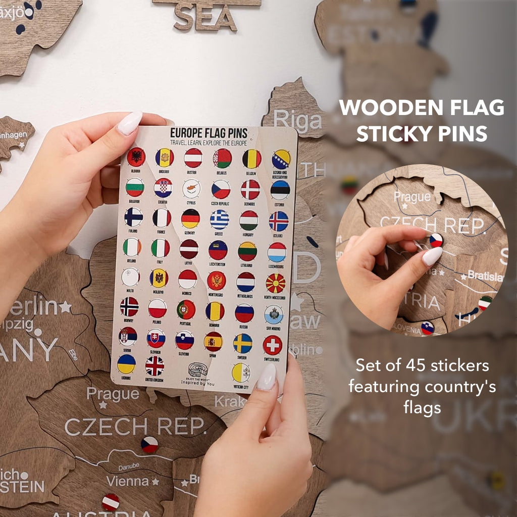 3D Europe Wooden Map Terra Enjoy The Wood