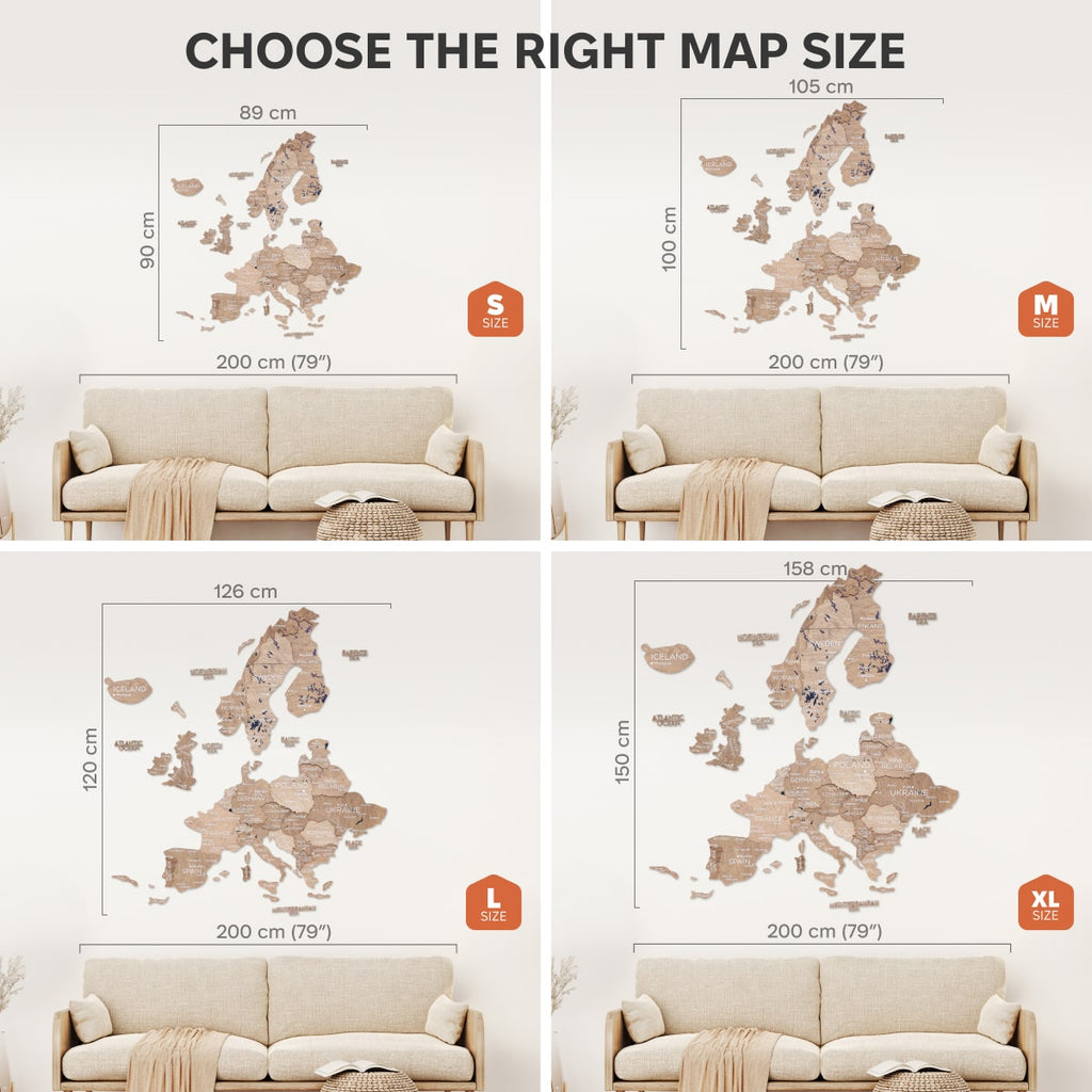 3D Europe Wooden Map Terra Enjoy The Wood