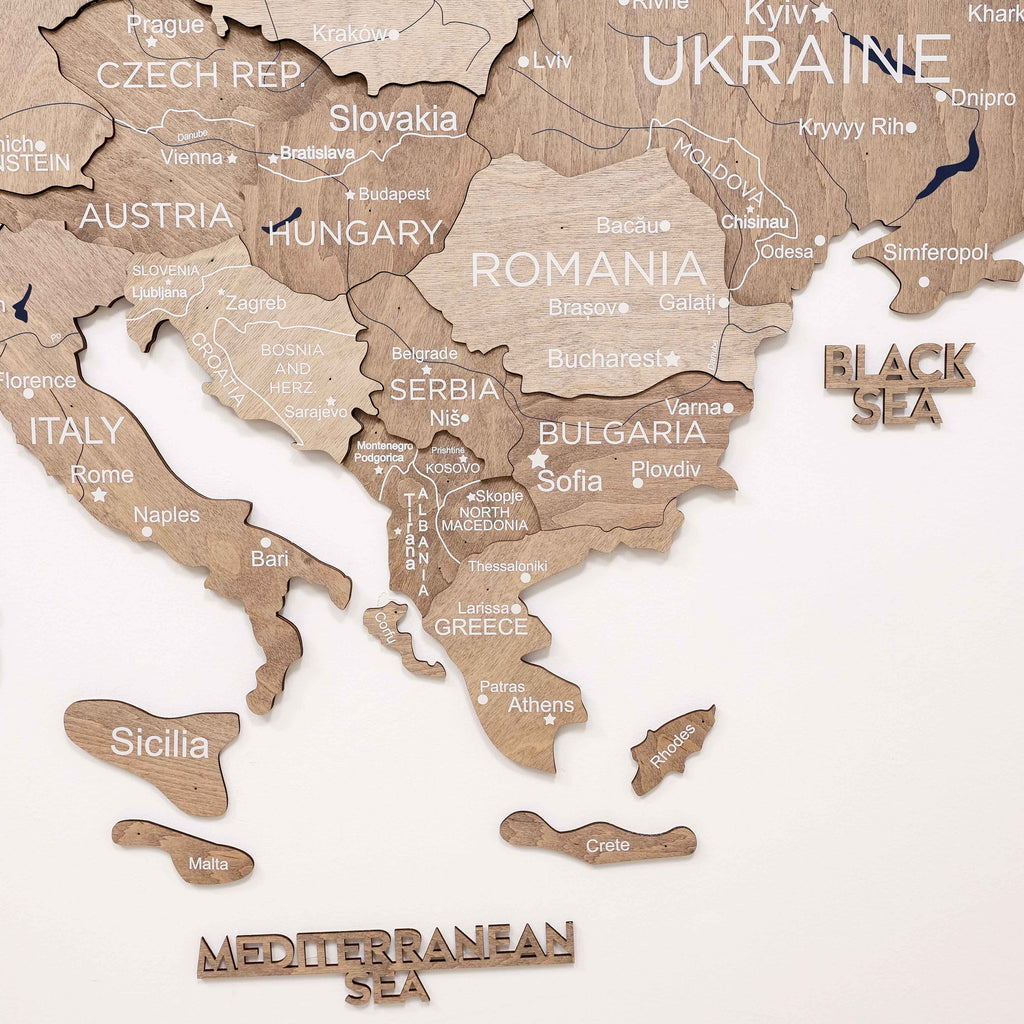 3D Europe Wooden Map Terra Enjoy The Wood