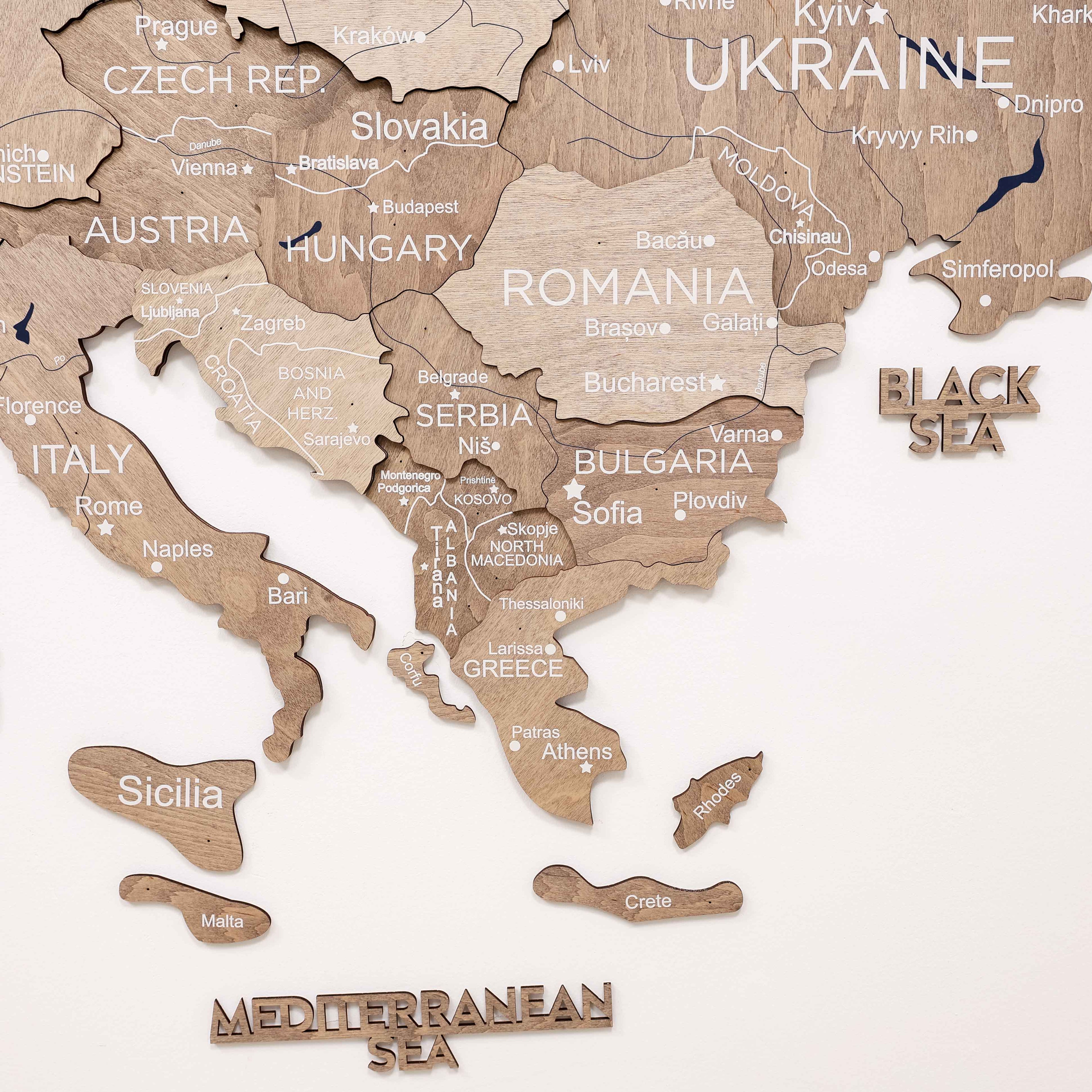 3D Europe Wooden Map Terra Enjoy The Wood
