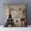 European Style Throw Pillow Covers Red London Street Bus Telephone Booth Big Ben Square Cushion Covers For Home Bed Sofa Throw Pillow Covers Red Bus and Telephone Booth Design Cushion Case Cotton Linen Home Sofa Decor 45X45CM Stevvex