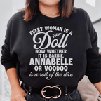 Every Woman Is A Doll Sweatshirt Peachy Sunday