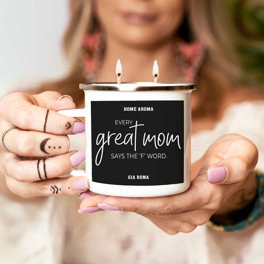 Mothers Day Candle Mug 16oz Reusable Metal Candle Soy Gift BandsCo Straps