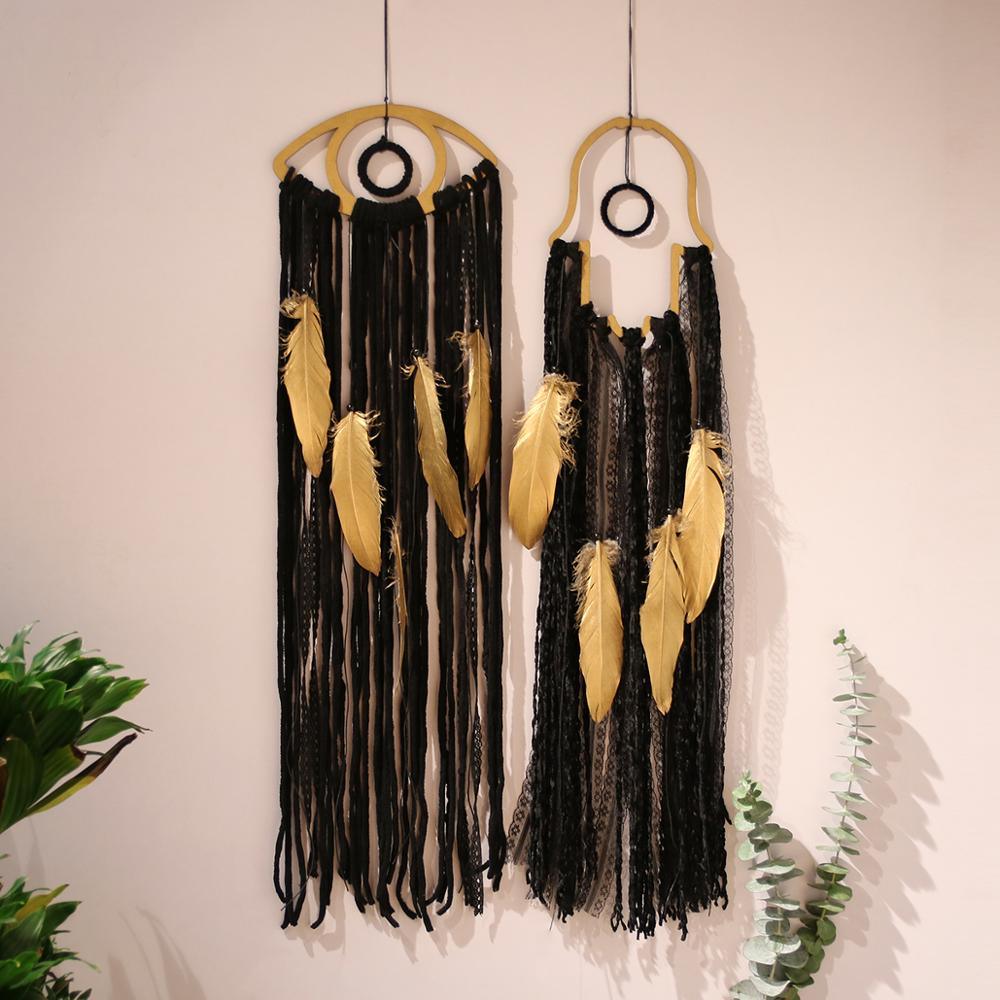 Evil Eye Dream Catcher Home Room Decor Black Room Decoration For  Farmhouse Wind Chimes Moon Dream Catchers For Bedroom Home Decor Wedding Ornament Craft Gift Stevvex