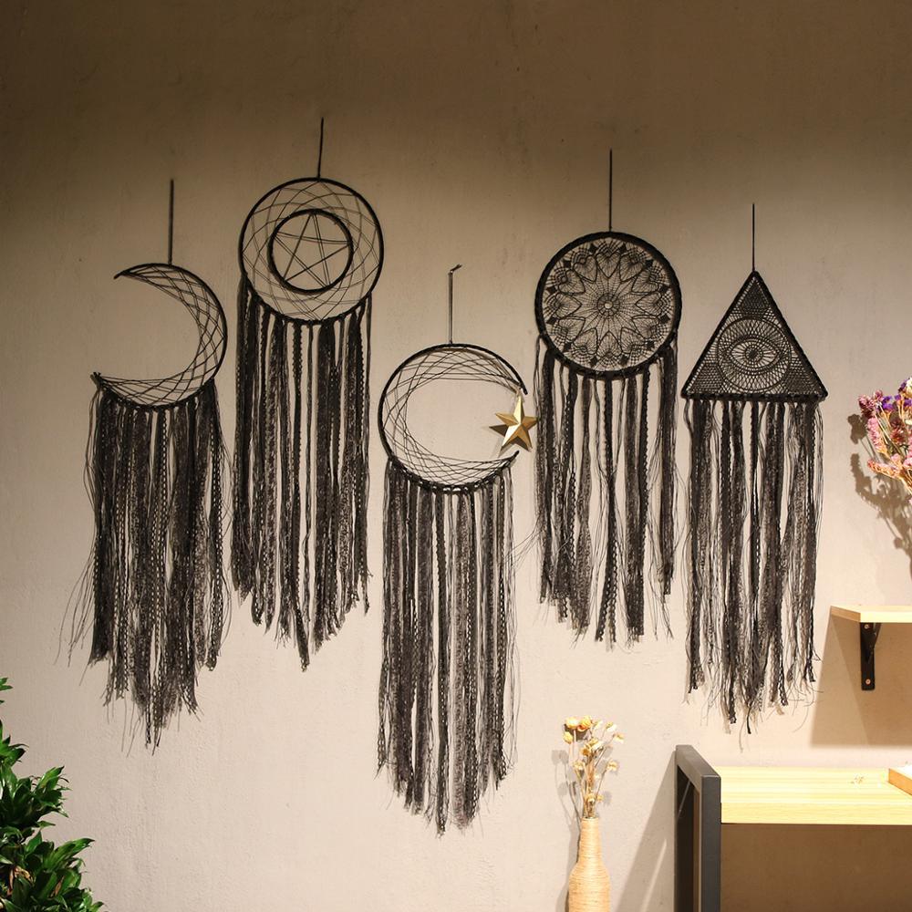 Evil Eye Dream Catcher Home Room Decor Black Room Decoration For  Farmhouse Wind Chimes Moon Dream Catchers For Bedroom Home Decor Wedding Ornament Craft Gift Stevvex