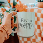 Ew People 16oz Ceramic Coffee Mug Funny Introvert Anti Social Gift BandsCo Straps