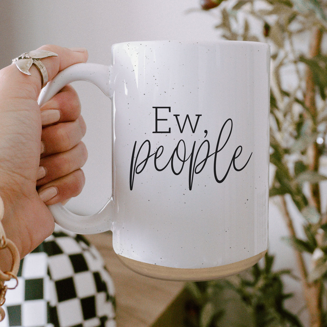 Ew People 16oz Ceramic Coffee Mug Funny Introvert Anti Social Gift BandsCo Straps