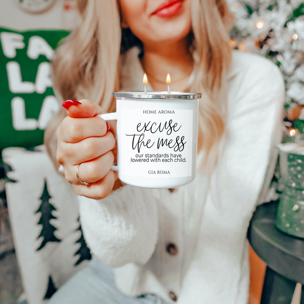 Mothers Day Candle Mug 16oz Reusable Metal Candle Soy Gift BandsCo Straps