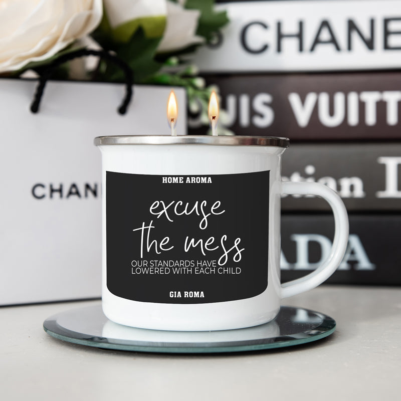 16oz Reusable Metal Candle Mug Scented Soy Candle Gift BandsCo Straps
