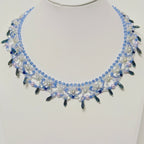 Handmade Woven Beaded Necklace | Glass Beads & Shell Pearls Choker | Intricate Seed Bead Art Necklace (MAC343)