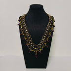 Handmade Woven Beaded Necklace | Glass Beads & Shell Pearls Choker | Intricate Seed Bead Art Necklace (MAC343)