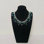 Handmade Woven Beaded Necklace | Glass Beads & Shell Pearls Choker | Intricate Seed Bead Art Necklace (MAC343)