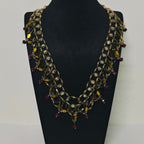 Handmade Woven Beaded Necklace | Glass Beads & Shell Pearls Choker | Intricate Seed Bead Art Necklace (MAC343)