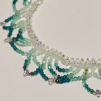 Handmade Woven Beaded Necklace | Glass Beads & Shell Pearls Choker | Intricate Seed Bead Art Necklace (MAC343)