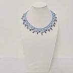 Handmade Woven Beaded Necklace | Glass Beads & Shell Pearls Choker | Intricate Seed Bead Art Necklace (MAC343)