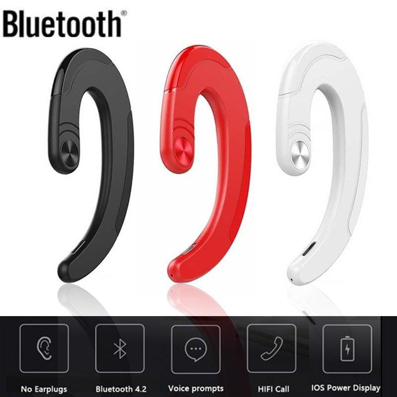 Exquisite Headphone Bluetooth Headset Single Noise Cancelling Ambient Sound Earphone Wireless Bluetooth Earbuds Office Over Ear Headphones Handsfree Business Bone Conduction Earphones Comfortable Secure Fit Headphones With Mic Stevvex