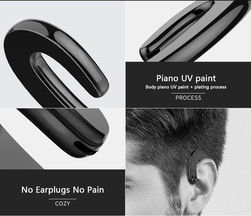 Exquisite Headphone Bluetooth Headset Single Noise Cancelling Ambient Sound Earphone Wireless Bluetooth Earbuds Office Over Ear Headphones Handsfree Business Bone Conduction Earphones Comfortable Secure Fit Headphones With Mic Stevvex