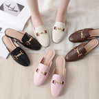Exquisite Woman Slides Outdoor Platform Slippers Square Ladies Mules Slip On Comfortable Pointed Toe Womens Loafers Women's Flats Mules Loafers Shoes For Women