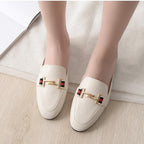 Exquisite Woman Slides Outdoor Platform Slippers Square Ladies Mules Slip On Comfortable Pointed Toe Womens Loafers Women's Flats Mules Loafers Shoes For Women