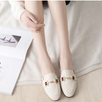 Exquisite Woman Slides Outdoor Platform Slippers Square Ladies Mules Slip On Comfortable Pointed Toe Womens Loafers Women's Flats Mules Loafers Shoes For Women