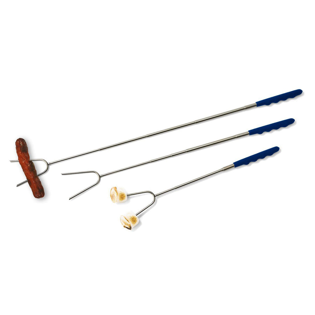 Extendable Roasting Stick Telescopic Campfire Skewer Up To 35in For S'mores