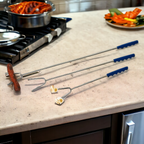 Extendable Roasting Stick Telescopic Campfire Skewer Up To 35in For S'mores